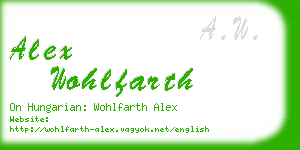 alex wohlfarth business card